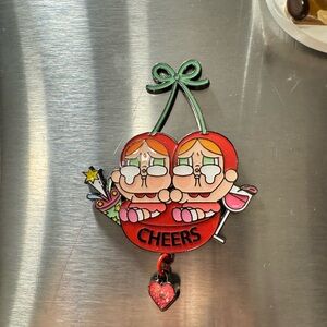 Pop Mart CRYBABY Cheers Cartoon Brooch with Heart Charm